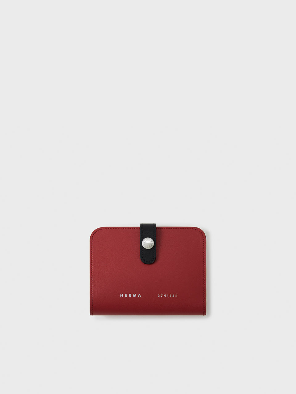 Mia Card Holder Red Black Snap