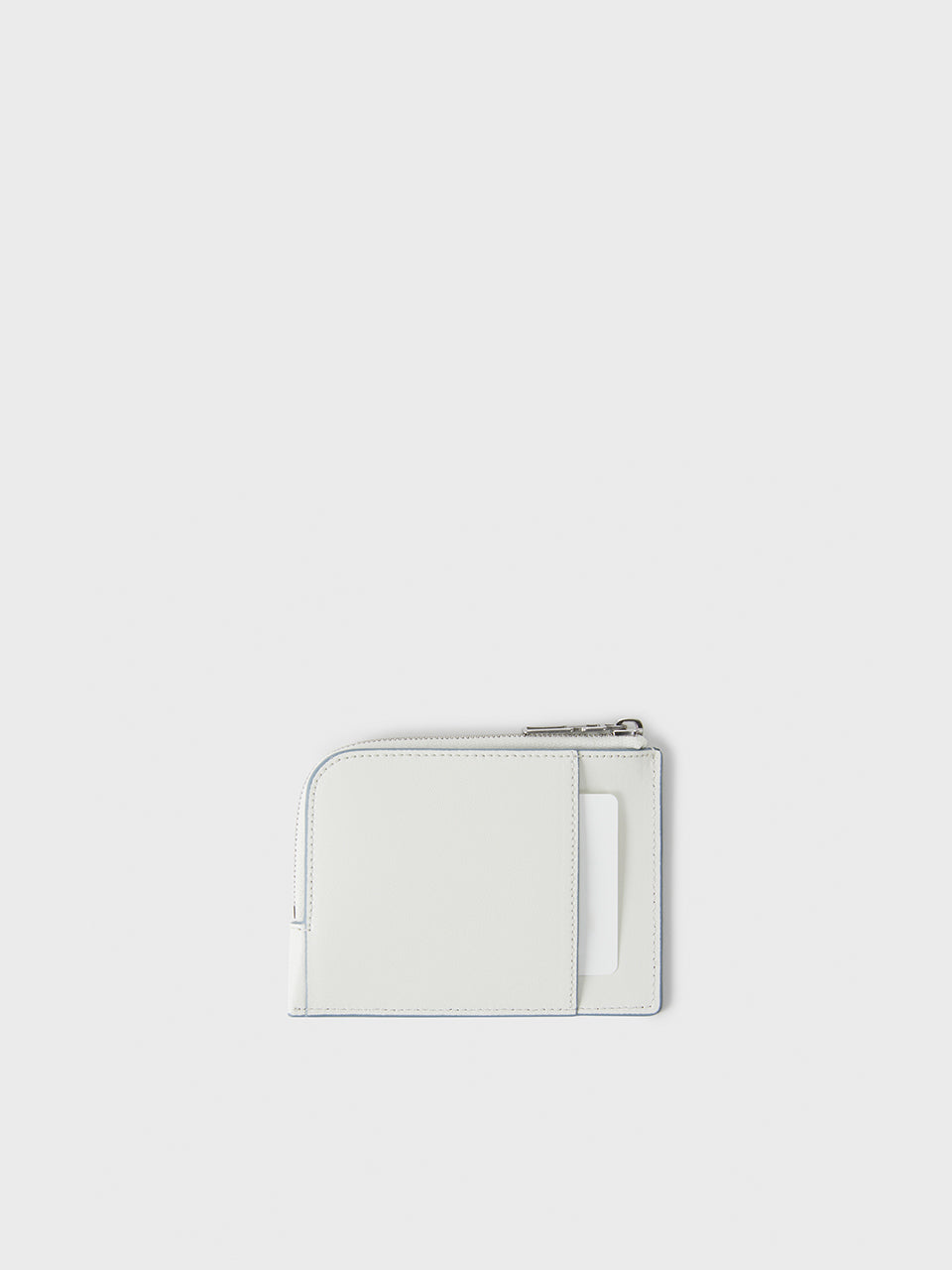 Arc Zip Coin Purse White Bluebell Edge