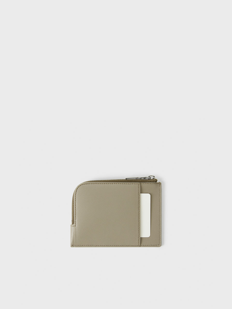 Arc Zip Coin Purse Ecru