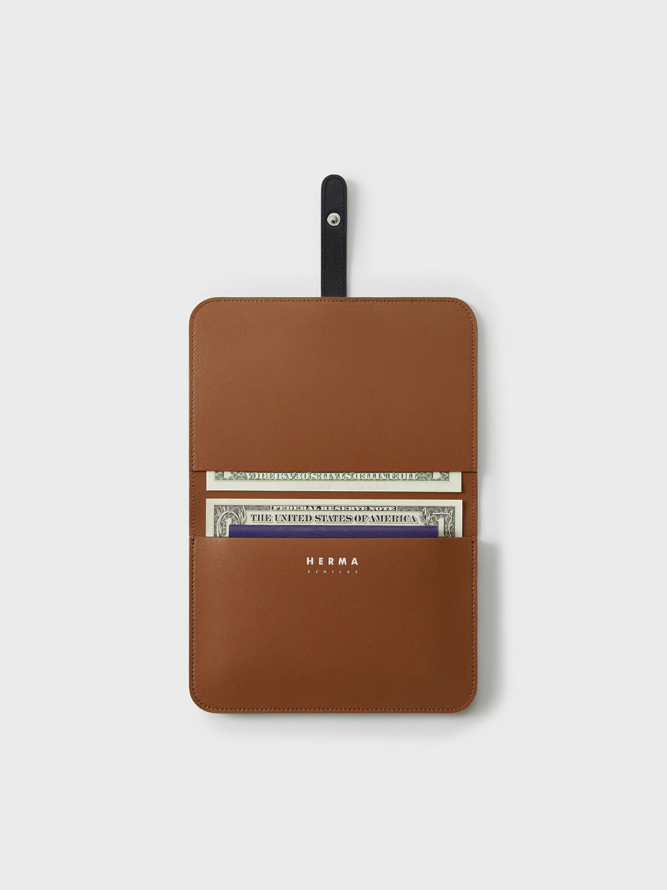 Voye Travel Wallet Wood Black Snap
